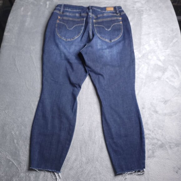 Judy Blue Womens Skinny Fit Jeans 16W Dark Wash Mid Rise Ankle Stretch - Picture 3 of 9